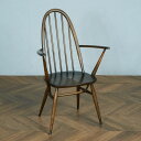 アーコール ERCOL ヴィンテージ クエーカー アームチェア (ラウンドゴールドラベル) ercol チェア 英国 ウィンザー ダイニングチェア 椅子 ビンテ...