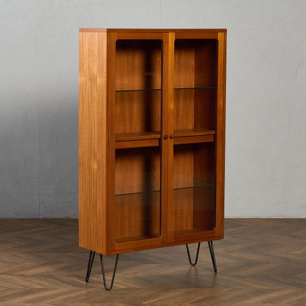 89117☆チーク シェルフ ミッドセンチュリー オープン イギリス 収納