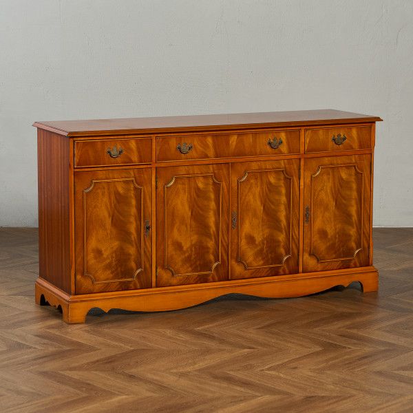 スタイルブレンド・ファニチャー Styleblend Furniture Ltd サイドボード IZ95460E★ 英国 イチイ 飾り棚 キャビネット リビングボード 収納 レトロ 鍵付 イギリス アンティーク スタイル #95460