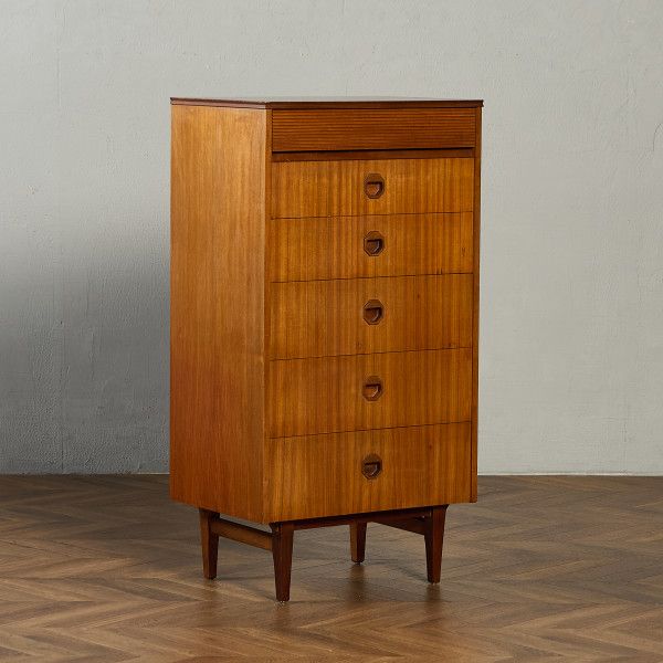 エリオッツ・オブ・ニューべリー Elliotts Of Newbury ヴィンテージ 6段 ハイチェスト IZ95467E★ チェスト トール チェスト 北欧 スタイル ミッドセンチュリー 英国 モダン #95467