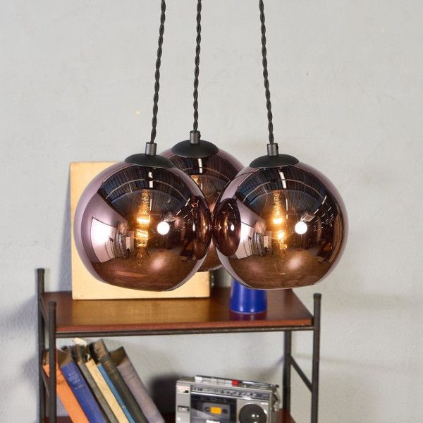 乐天商城 - 雑貨 スチール HERMOSA ハモサ SAN MARCO PENDANT LIGHT COPPER サンマルコ ペンダントライト 照明 天井照明 吊り下げ照明 ガラス 多灯 リビング ダイニング #96102