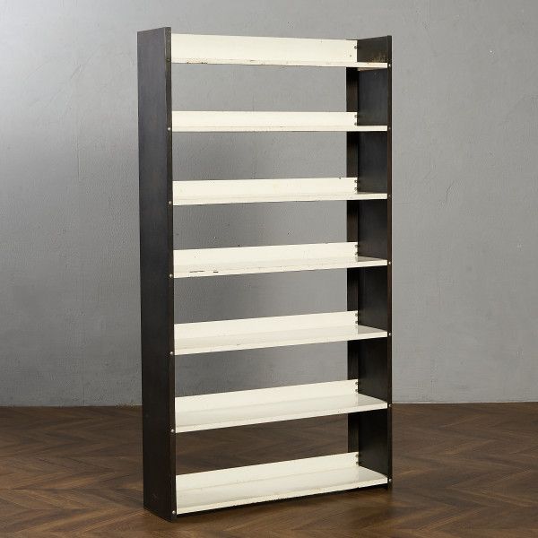 英国製 インダストリアル オープン スチール シェルフ IZ96713C★イギリス 工業 飾り棚 陳列 ヴィンテージ ラック ディスプレイ 什器 アイアン #96713