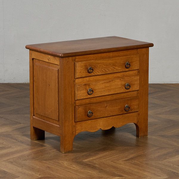 英国 クラシック オーク材 3段 チェスト IZ97072C★ 脚付き オーク ドロワー 洋タンス イギリス 収納 引き出し レトロ 木製 アンティーク スタイル #97072