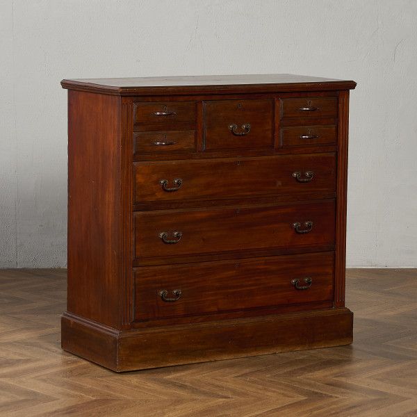 英国 アンティーク チェスト IZ97098C★ ウォールナット 収納 洋タンス 引き出し ドロワー イギリス クラシック 脚付き サイドボード 木製 #97098