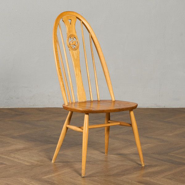 Rakuten - 椅子・ソファ エルム アーコール ERCOL スワンバックチェア ラウンドメタルラベル Ercol スワンバック チェア ヴィンテージ 椅子 ダイニングチェア ウィンザーチェア サイドチェア 無垢材 ビンテージ #97101
