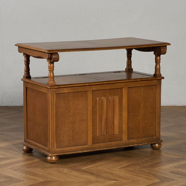 英国 クラシック モンクスベンチ IZ97487E★ オーク 木製 テーブル ベンチ コファー サイドボード 収納 ..