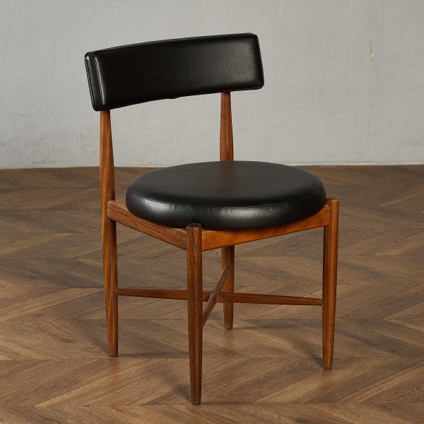 Rakuten - 椅子・ソファ イギリス チーク ジープラン G-PLAN サーキュラーチェア 背座面張替え済み Fresco 英国 ヴィンテージ フレスコ ダイニングチェア 北欧 スタイル 丸 円形 #97602