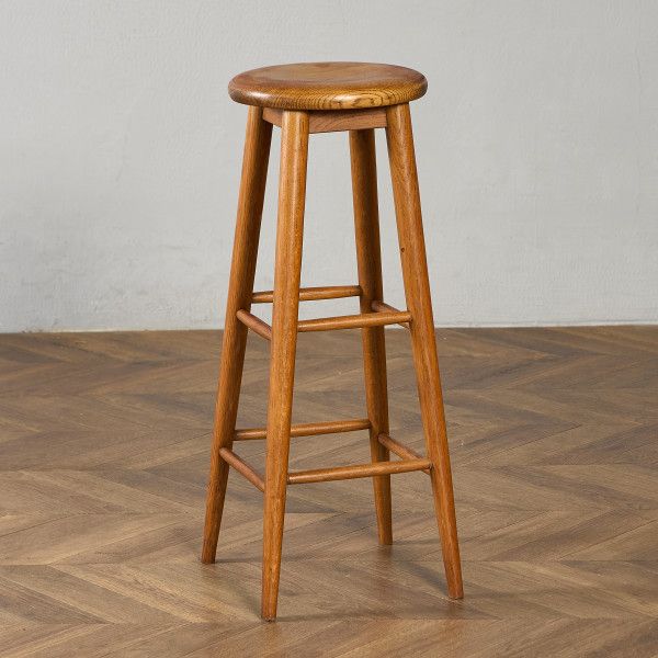Rakuten - 椅子・ソファ イギリス オーク イギリス ヴィンテージ ハイ スツール カウンターチェア イス 椅子 バー シンプル ビンテージ 英国 飾り台 花台 #97635