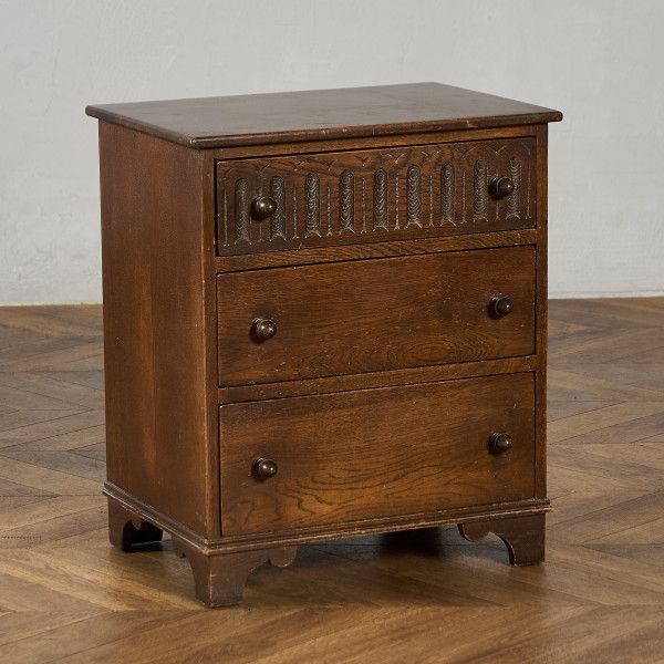 Rakuten - チェスト・キャビネット イギリス オーク 英国 クラシック 3段 サイド チェスト キャビネット 洋タンス 収納家具 ドロワー 引き出し 木製 #97702