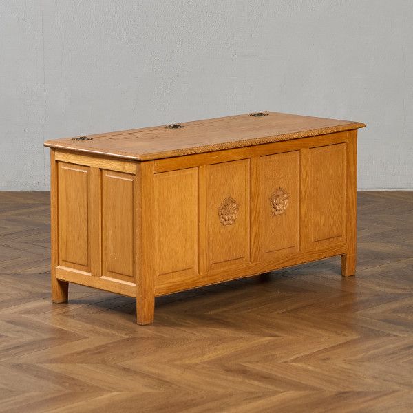 英国 クラシック オーク材 ブランケットボックス IZ97969C★ オーク 木彫刻 センターテーブル ローテーブル 収納箱 イギリス アンティーク スタイル #97969