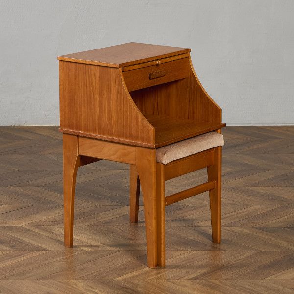 チッピー CHiPPY ヴィンテージ テレフォンベンチ サイドテーブル IZ97972E★ 英国 チーク 電話台 1人掛け 椅子 腰掛け ベンチ スツール 収納 イス 机 #97972(3.0)