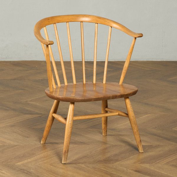 Rakuten - 椅子・ソファ イギリス エルム アーコール ERCOL ヴィンテージ スモーカーズ ローチェア レア カウホーン 低座面 英国 ウィンザー アームチェア ラウンジチェア #98018