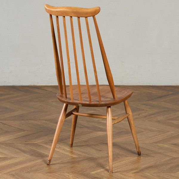 椅子・ソファ イギリス エルム アーコール ERCOL ヴィンテージ ゴールドスミス チェア ブルーラベル 英国 ダイニング ウィンザー 木製 椅子 ビンテージ #98219 [2]