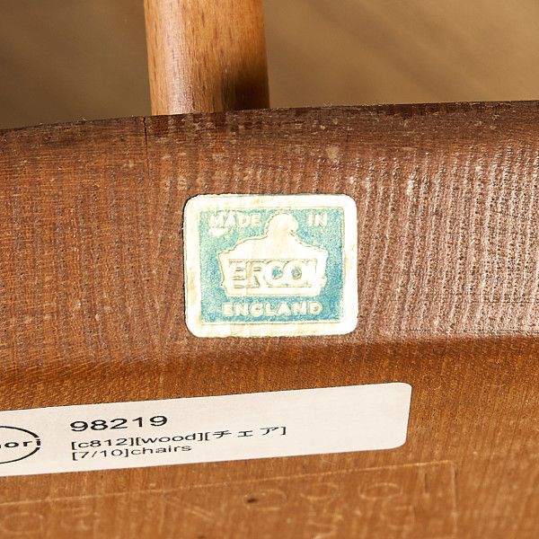 椅子・ソファ イギリス エルム アーコール ERCOL ヴィンテージ ゴールドスミス チェア ブルーラベル 英国 ダイニング ウィンザー 木製 椅子 ビンテージ #98219 [3]