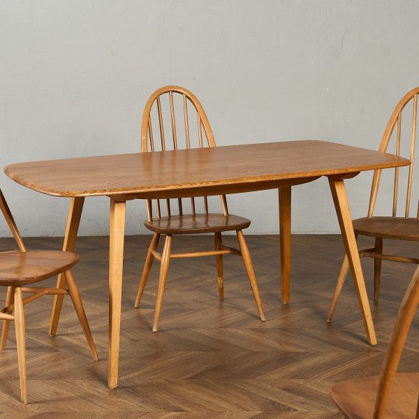 樂天商城 - テーブル イギリス エルム アーコール ERCOL プランクテーブル 382 レア Ercol プランク ダイニング 英国 ヴィンテージ 木製 シンプル ナチュラル ビンテージ #98309