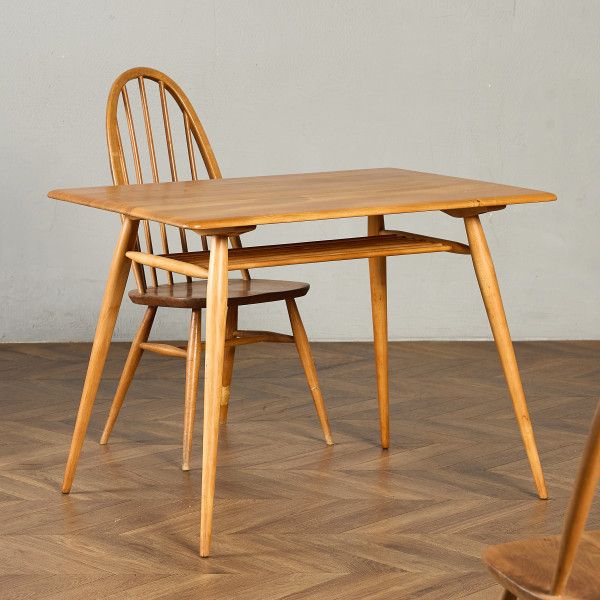 樂天商城 - テーブル イギリス エルム アーコール ERCOL ブレックファストテーブル (393) 超レア Ercol ブレックファスト ラック 付き 無垢材 ダイニング 英国 ヴィンテージ 木製 #98374