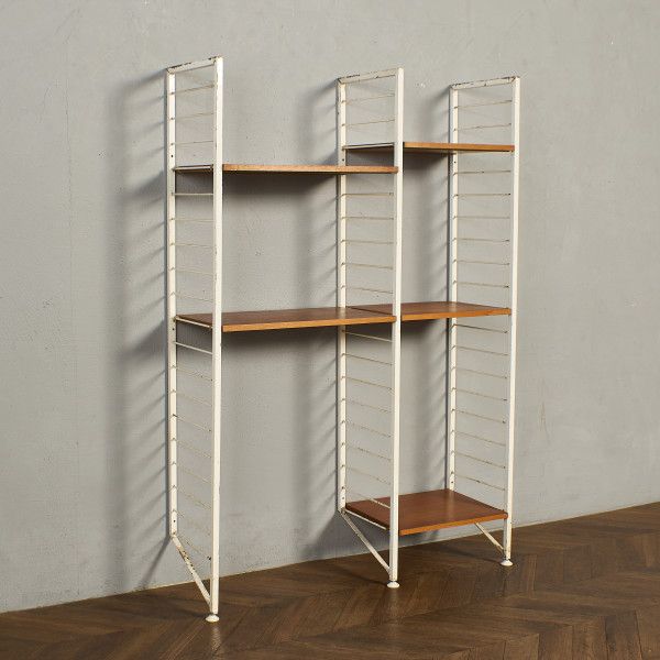 Rakuten - チェスト・キャビネット イギリス チーク ステイプルズ Staples ( Staples of Cricklewood ) Ladderax ウォールユニット シェルフ 飾り棚 本棚 キャビネット 2列 ラック ヴィンテージ ラダラックス #98408