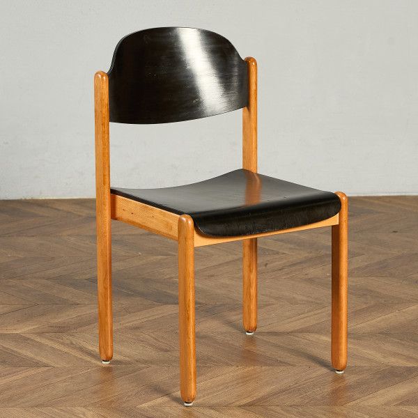 椅子・ソファ ドイツ ブナ シュパーン・シュタットローン Spahn Stadtlohn ヴィンテージ スタッキング ダイニングチェア 北欧 スタイル 椅子 パネルバック ビンテージ 木製 #98467