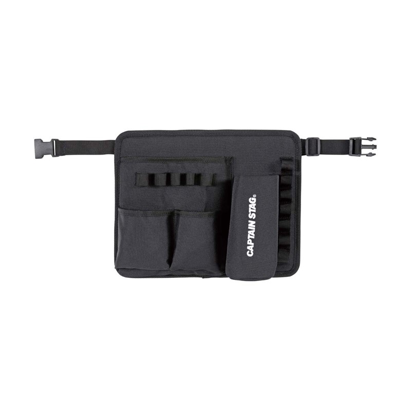 CAPTAIN STAG 背付ベンチ用 マルチサイドポケット ブラック UC-1825 キャプテンスタッグ ※