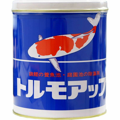 商品名 除藻剤 トルモアップ（1000トン用） 内容量 600g 有効成分 有機窒素系硫黄化合物 性　状 淡緑色微粉末 販売元 三明ケミカル株式会社 ●商品特長 ◆広範囲の緑藻類、藍藻類に効果があります。 ◆藻類の発生前に散布すると予防効果もあります。 ◆すでに発生している藻には、使用後1〜2週間で優れた除藻効果を発揮します。 ◆長期間の効果があり、養魚池・庭園池・ゴルフ場の池の管理が省力化され、大変経済的です。 ◆PRTR法（略称：化学物質管理促進法）にも該当せず、安全性の面で安心して使用できます。 ●使用方法 ◆散布する池の水量にあったトルモアップをバケツ等の容器で水によく溶かして下さい。 ◆溶かした水溶液をジョーロまたは散布器で池の全面にムラなく散布して下さい。 ・トルモアップは専用サジすり切り一杯で6gです。 ・水量算出法の具体例は次の通りです。 ・水深50センチ（0.5メートル）、縦2メートル、横10メートルの場合。 0.5×2×10＝10m3（トルモアップ専用サジ一杯分） ・一般に、藻の発生する期間中は、月に1〜2回散布しますと藻の発生を防止できます。 ・藻の種類によっては効果の発現時期が長くなったり、また効果が劣ることがあります。 【主な適用と使用量】 適用池 適用藻類 使用量 錦鯉の養魚池、庭園池、ゴルフ場の池、等 アオミドロ、ウロツリックス等の青水となる緑藻類や水の華(アオコ)を生じる藍藻類、等 池水量10m3に対して6g散布 ●糸状性緑藻類・ウキクサに対するラボテスト ●トルモアップ（除藻剤）の浄化例（マイクローブリフトと併用） ●使用上の注意 ◆天気が悪い時は十分な除藻効果が現れない場合がありますので天気の良い午前中に散布して下さい。 ◆春先など水温の低い時や漏れ水、湧き水の激しい池では除藻効果が現れないことがあります。 ◆処理後、少なくとも24時間は注水しないでください。 ◆広い池では池全体にむらなく行きわたるように散布して下さい。 ◆死んだ藻類は水質悪化を招きますので、池の水の半量程度の換水や注水で流し出してください。 ◆一度、水に溶かした物は使い切ってください。 ◆眼に入らないよう注意してください。眼に入った場合は、十分に洗い流し、医師の手当を受けてください。 ◆皮膚に付着しないよう注意して下さい。皮膚に付着した場合には石けんで良く洗い流し、カブレがみられる場合には医師の手当を受けて下さい。 ◆散布後は、使用した器具を十分に水洗いし、洗浄液は散布した池に流して下さい。 ◆保管は、密封し、直射日光を避け、種子、肥料、食品及び農薬などと区別して、冷涼・乾燥した所に保管して下さい。子供の手の届く所には置かないで下さい。 ※パッケージは予告なく変更されることがあります。 関連商品除藻剤 トルモアップ［1000トン用］ 600g×2缶セット 緑藻類 ...除藻剤 トルモアップ［1000トン用］ 600g×3缶セット...除藻剤 トルモアップ［1000トン用］ 600g×10缶セット...26,180円38,500円125,345円浄化槽用 ブロワー エアポンプブロア メドーブロワ LA-40C 日東...単独浄化槽用 エアーポンプブロア メドーブロワ LA-30C 日東工器...ハイブロー XP40 浄化槽用 ブロア エアーポンプ ブロワ 屋外用 ...13,184円13,662円14,300円浄化槽用 エアーポンプブロア ブロワー メドーブロワ LA-40C 日...浄化槽用 エアーポンプブロア ブロワー メドーブロワ LA-60E 日...浄化槽用 ブロワー エアポンプブロア メドーブロワ LA-40C 日東...10,747円15,994円12,414円