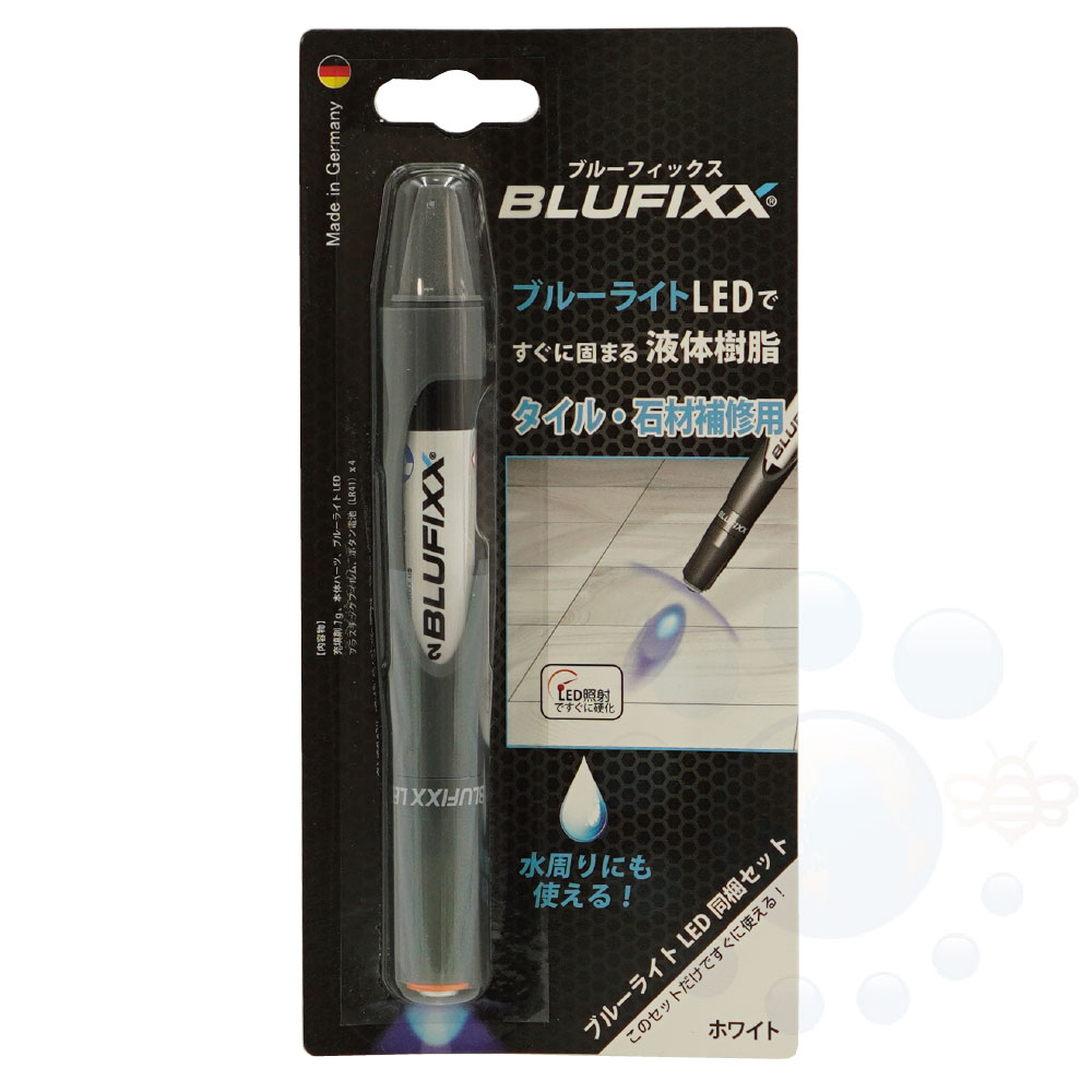 BLUFIXX スマートリペア 石材 タイル用 ホワイト 7g  同梱 代引き不可 DIY 接着 充填 穴埋め パテ UV 紫外線 ペンタイプ 硬化 ブルーフィックス 欠け 割れ ひび 