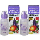 商品名 日産トマトトーン 内容量 30ml×2本 成　分 4-CPA 保証票の種類 農林水産省登録第11762号 性　状 無色透明液体 剤　形 液剤 販売元 住友化学園芸株式会社 ●商品特長 ◆トマトやなすの花に散布することで、実の着きを良くする植物成長調整剤です。 ◆着果促進にすぐれた効果があり、実が着きにくくなる低温時や日照不足の際の着果も安定させます。 ◆果実の肥大および熟期を促進する効果もありますので、品質の向上と収量増加が期待できます。 ●使用方法 ◆水でうすめて散布 ●適用作物と使用方法 ※印は本剤及びその有効成分を含む農薬の総使用回数の制限を示します。 ・2007年2月25日付：注意事項の追加 ・2007年5月9日付：ズッキーニ追加 ・2010年4月7日付：かぼちゃの削除 ［上手な使い方］ (1)霧吹きやハンドスプレー等の小型の噴霧器を使用してください。 (2)トマトでは3〜5花程度開花した花房に、新芽や幼葉に散布液がかからないように手で軽くつまむようにして花房全体に散布してください。 (3)なすでは開花した当日に、花全体に散布してください。 ●効果・薬害等の注意 ◆必ず記載の希釈倍率に従って水に溶かして使用してください。同じ花房に重複散布したり、所定濃度以上の濃い液の散布は薬害を生ずるおそれがあるのでさけてください。 ◆頂芽や幼葉にかかると、その部分が萎縮したようになるので、なるべく花房（花）にのみかかるように噴霧してください。 ◆メロンの花に噴霧を行う場合、子房だけに噴霧する時は、使用時期にかかわらず人工授粉を併用してください。また、低温時（20℃以下）には希釈倍率を低くし、高濃度で使用してください。 ◆ズッキーニに使用する場合、生育初期の雄花が少ない時期は結実が不安定であり、十分な効果が期待できないので使用しないでください。 ◆使い残りの希釈液は4週間程度の保存はできますが、なるべく早く使用してください。 ◆効果の有無は、散布後2〜3日すると果梗が太くなり幼果のつやが増し、非常に発育が早くなるのでわかります。 ◆使用に際しては、本剤は植物ホルモン剤であるので、使用時期、使用量、使用方法などを誤らないように注意し、とくに初めて使用する場合は病害虫防除所または販売店等と相談することが望ましいです。 ◆適用作物以外の作物に薬液がかからないように注意してください。 ◆他の農薬との混用は行わないでください。 ◆本剤散布に使用する容器、噴霧器等の用具は使用の前後に良く水洗してください。 ●安全使用上の注意 ◆薬剤が眼などに入らないよう眼や体から離して取り扱ってください。 ◆本剤は眼に対して刺激性がありますので眼に入らないように注意してください。眼に入った場合には直ちに水洗し、眼科医の手当を受けてください。 ◆散布の際は農薬用マスクなどを着用してください。作業後は洗眼・うがいをしてください。 ※使用に際しては必ず商品の説明をよく読んで、記載内容に従ってお使いください。 ※パッケージは予告なく変更されることがあります。 関連商品住友化学園芸 日産トマトトーンスプレー 420ml 植物成長調整剤...住友化学園芸 日産トマトトーン 30ml×3本 ［植物成長調整剤］...住友化学園芸 STジベラ錠5 5錠入 ［植物成長調整剤］【ネコポス対応...788円1,274円746円住友化学園芸 日産トマトトーン 30ml 植物成長調整剤 農薬...住友化学園芸 日産トマトトーン 30ml×5本 ［植物成長調整剤］...住友化学園芸 STジベラ錠5 5錠入×2個 ［植物成長調整剤］...373円2,030円1,584円住友化学園芸 日産トマトトーン 30ml×10本 植物成長調整剤...住友化学園芸 STジベラ錠5 5錠入×3個 ［植物成長調整剤］...住友化学園芸 日産トマトトーンスプレー 420ml×3本 植物成長調整...3,861円2,376円2,344円