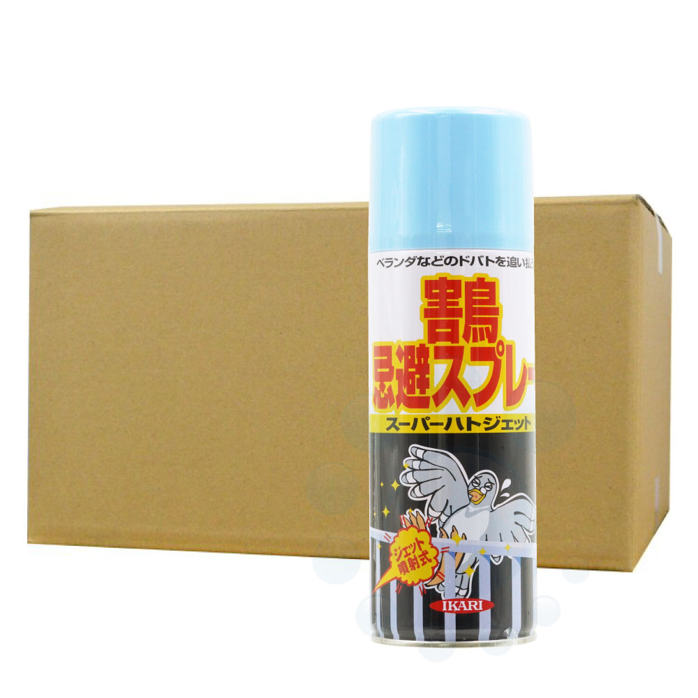 鳩対策 イカリ消毒 スーパーハトジェット 420ml×24本 鳩を寄せ付けないスプレー 鳩除けエアゾール