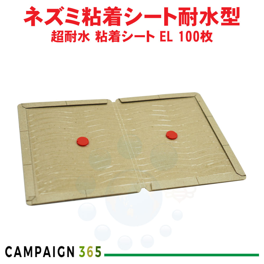 超耐水 粘着シート EL 100枚 業務用 粘着式ネズミ捕り 粘着シート 粘着トラップ ブック型