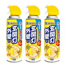 アース製薬 虫こないアース 玄関灯 外壁に 450ml×3本セット ガ 羽アリ ユスリカ