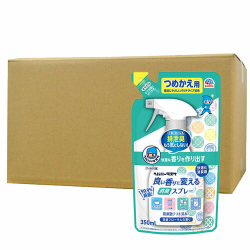 消臭 除菌 ヘルパータスケ 良い香りに変える消臭スプレー 快適フローラルの香り つめかえ 350ml×20個 アース製薬 消臭芳香剤 介護用