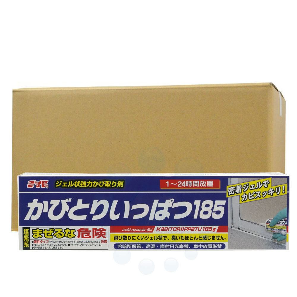 かびとりいっぱつ185 185g×24本 強力カビ取り剤 [ 黒カビ シリコン ゴムパッキン タイル 目地 お風呂 浴室 ] 【北海道・沖縄・離島配送不可】