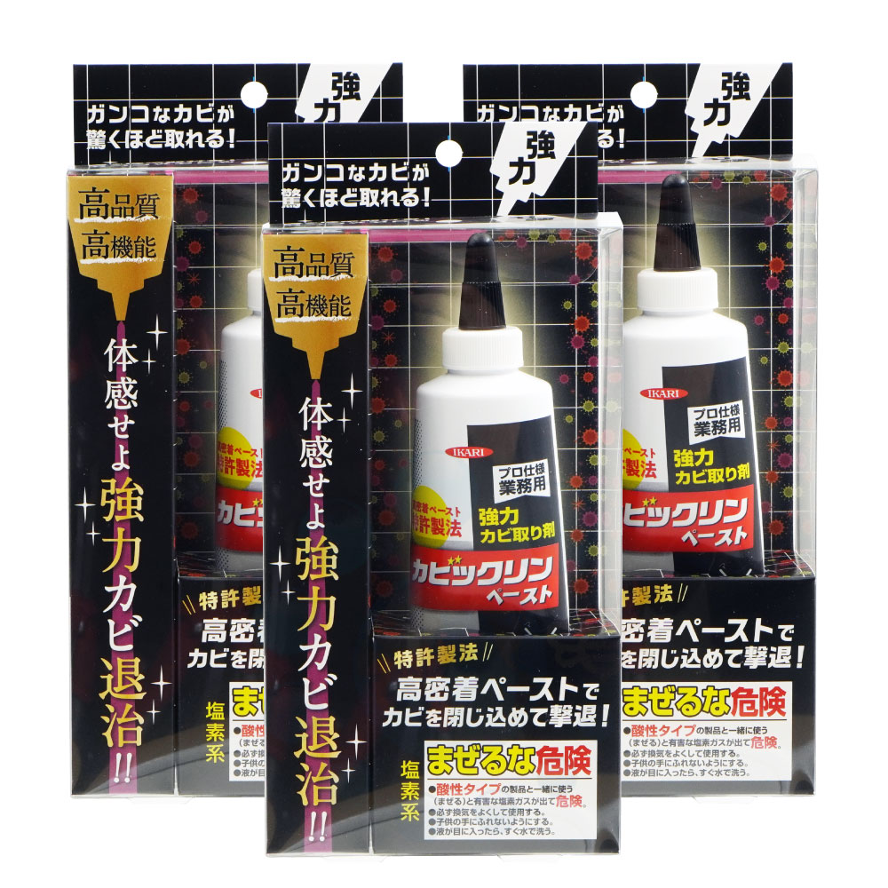 イカリ消毒 カビックリンペースト 120g ×3個 業務用 強力 カビ取り