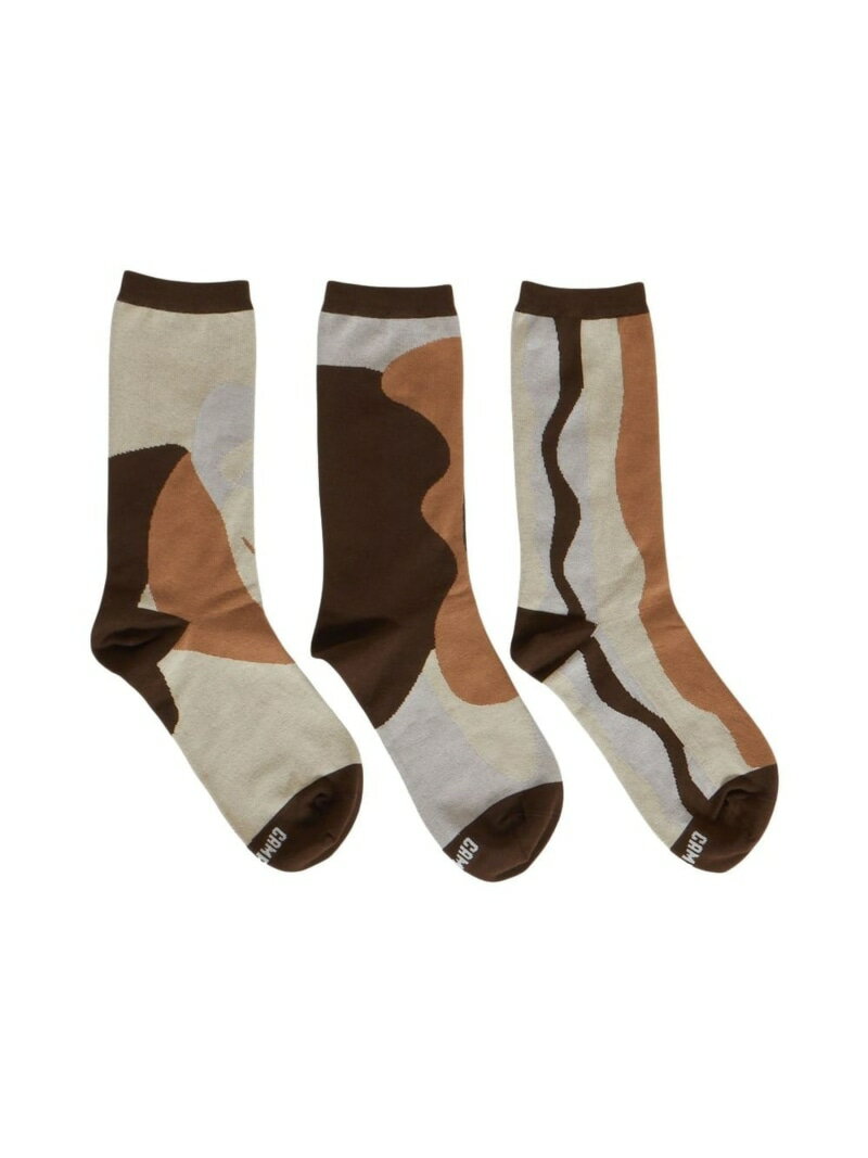 樂天商城 - [カンペール] TRIPLETS ソックス CAMPER カンペール 靴下・レッグウェア 靴下 ブラウン[Rakuten Fashion]