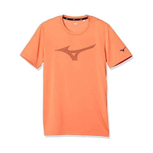 Rakuten - ミズノ(MIZUNO) トレーニングウェア ロゴTシャツ 半袖 吸汗速乾 32MA0024 メンズ シャーベットオレンジ