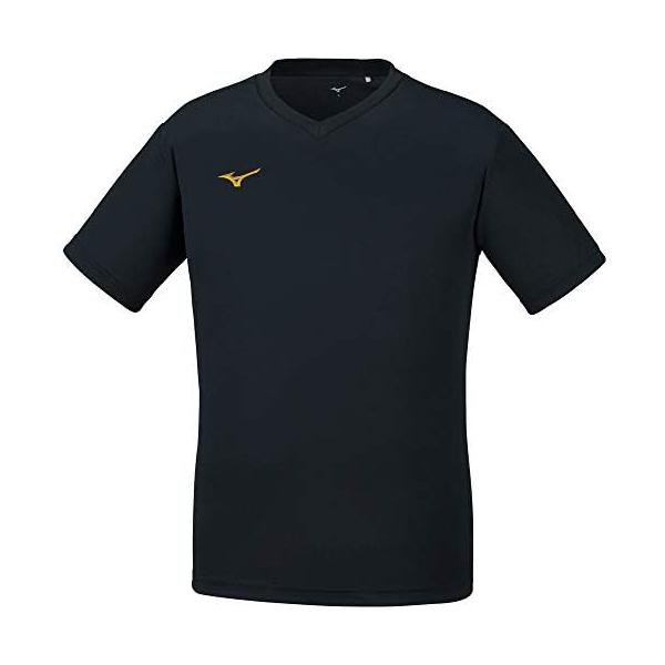 ミズノ(MIZUNO) 半袖 Tシャツ ナビドライ Vネック 吸汗速乾 メンズ 32MA1191 ブラック/ゴールド