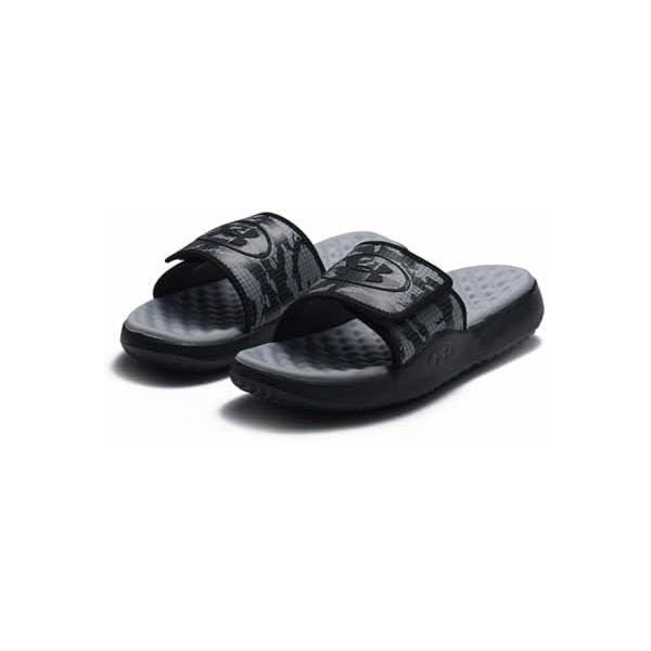 アンダーアーマー(UNDER ARMOUR) サンダル イグナイトプロ8 グラフィック スライド 6003648 黒/濃灰