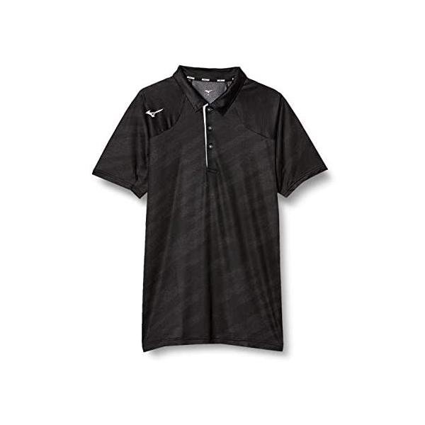 ミズノ(MIZUNO) ゲームシャツ 半袖 吸汗速乾 ドライ ストレッチ 男女兼用 62JA8012 ブラック