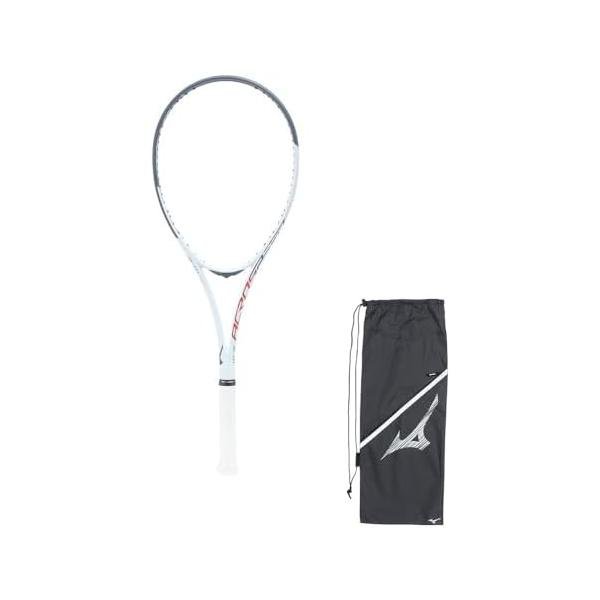 ミズノ(MIZUNO) ソフトテニス ラケット アクロスピード S-01 63JTN5A462 スノーホワイト×レッド