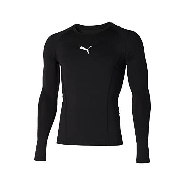Supportergoods - プーマ(PUMA) サッカー 長袖Tシャツ インナー 吸水速乾 LIGA クルーネック 658223-03 Pブラック