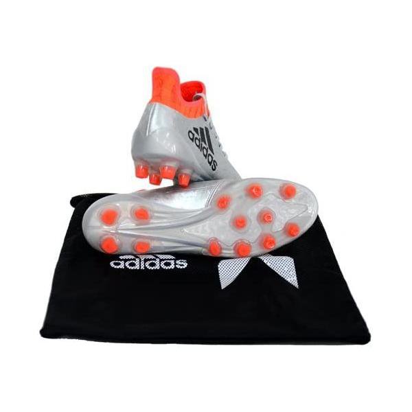 アディダス(adidas) サッカースパイク エックス 16.1 ジャパン HG BB4141 シルバーメット/コアブラック/ソーラーレッド