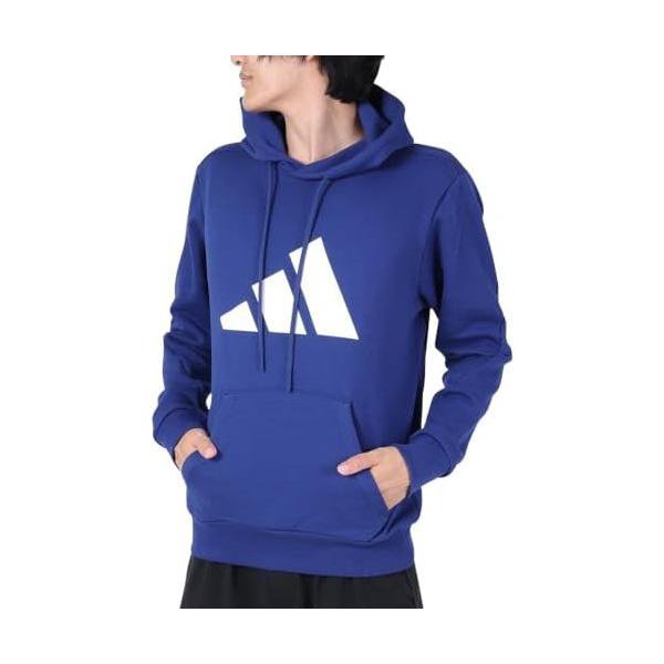 アディダス(adidas) フューチャーアイコン ロゴグラフィック パーカー BP041-GR4106 ブルー×ホワイト メンズ