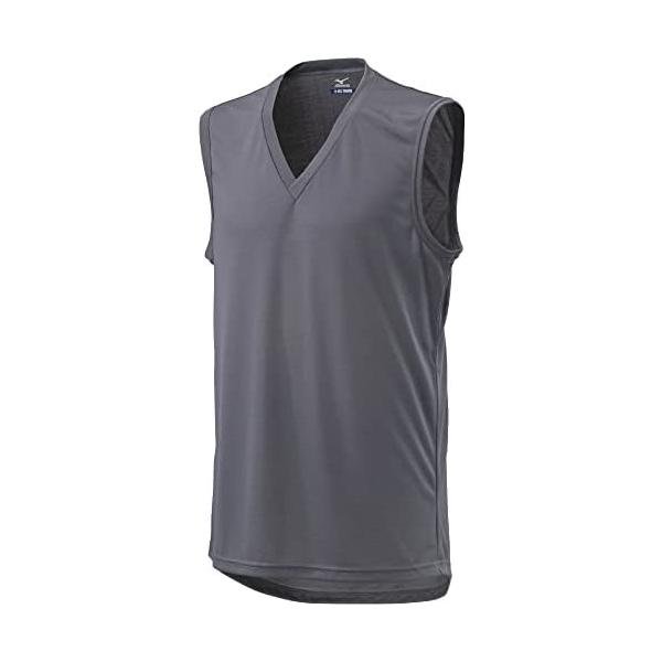 ミズノ(MIZUNO) インナーシャツ アイスタッチ Vネック ノースリーブ C2JAA104 メンズ Cチャコール Mサ..