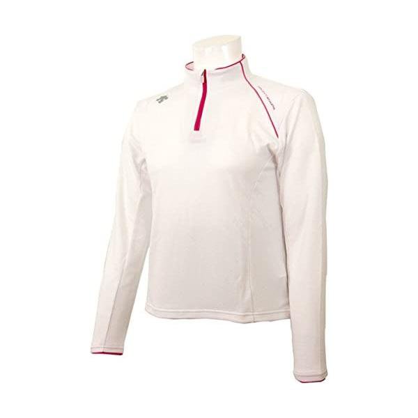 デサント(DESCENTE) クーリング ハーフジップ 長袖シャツ DAT-5427WL ホワイト WHT(4)