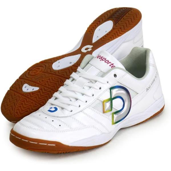 デスポルチ(Desporte) フットサルシューズ ボアヴィスタ KI 3 DS2133-0093 パールホワイト/ミラーシル..