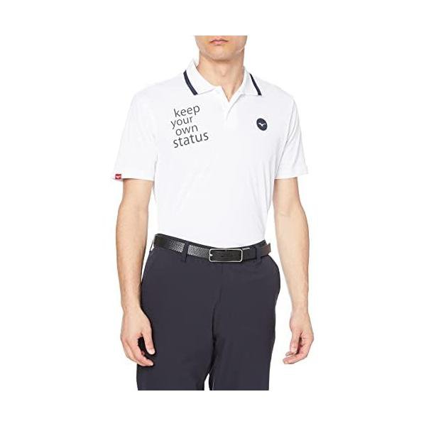 ミズノ(MIZUNO) ゴルフ ワンポイント 半袖 ポロシャツ ストレッチ E2MA2015 ホワイト