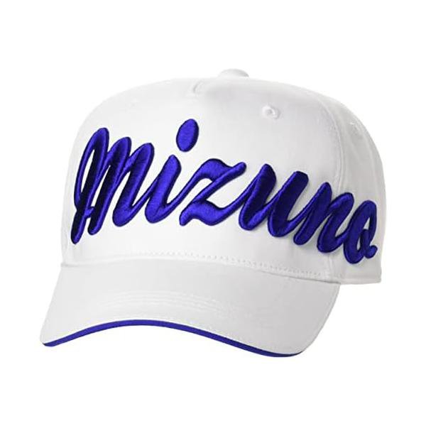 SINACOVA GOLF - ミズノ(MIZUNO) ゴルフキャップ フラットブリム ロゴ 帽子 E2MW2002 メンズ ホワイト フリーサイズ