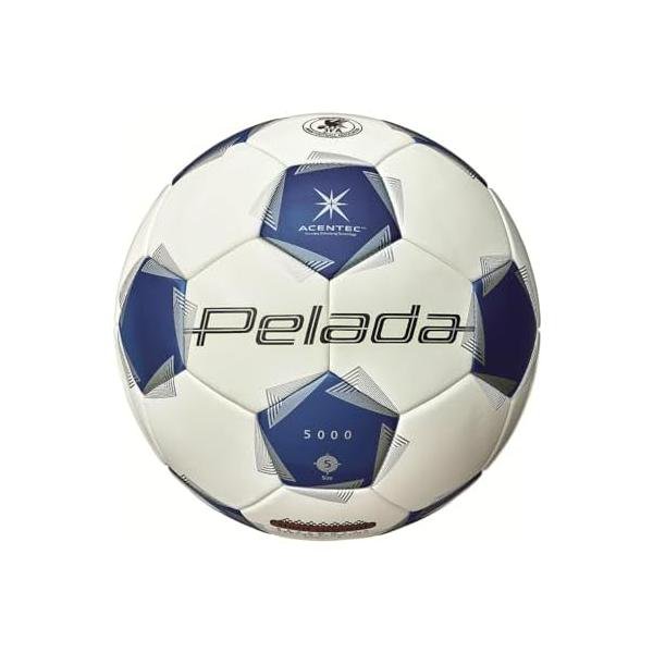 モルテン(molten) サッカーボール ペレーダ5001 F5K5001 白×青 土グラウンド用 5号球 検定球