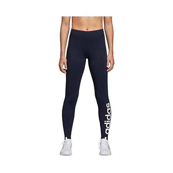 アディダス(adidas) スポーツタイツ リニアロゴ レギンス FRU81 レディース 濃紺/白(DU0676)(4.0)