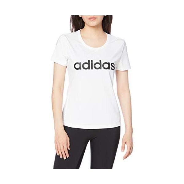 アディダス(adidas) 半袖 トゥ ムーヴ ロゴ Tシャツ FSE57 レディース ホワイト/ブラック DU2080