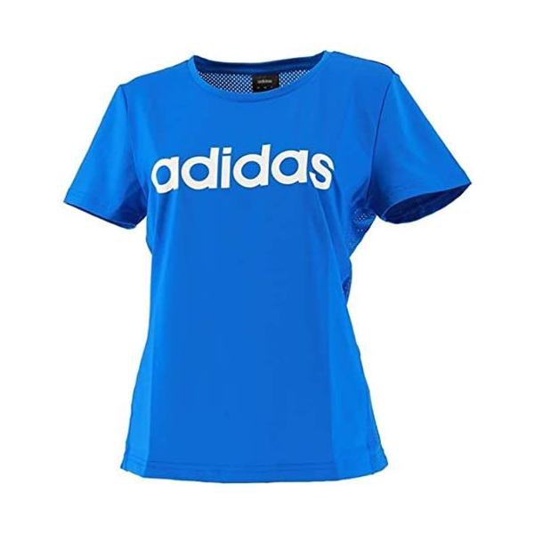 アディダス(adidas) レディース ロゴTシャツ D2M FSE57-FL9230 グローリーブルー/ホワイト